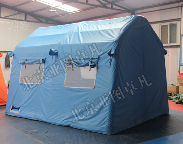 12平米蓝色旅游充气帐篷