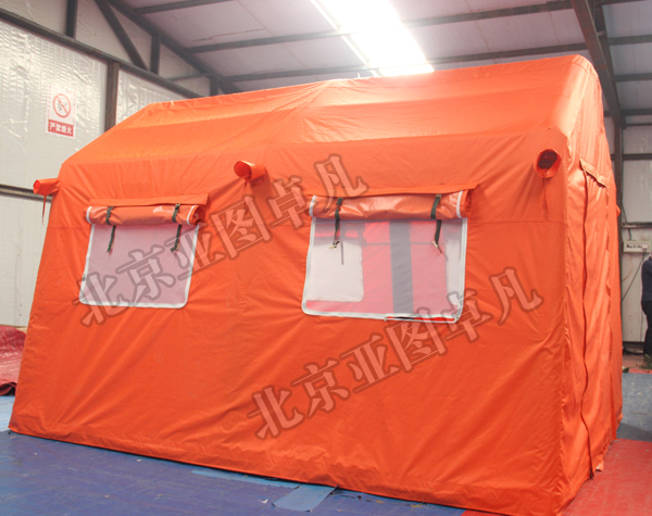 12平米桔色旅游充气帐篷