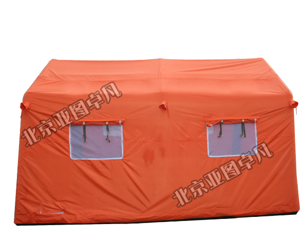橙色户外充气帐篷